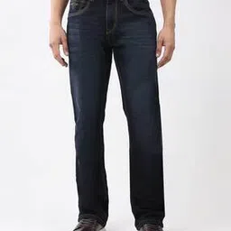 monte carlo Men Lightly-Washed Bootcut Jeans with Fly-Button Closure-picture-13