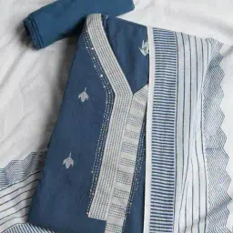 mbz.in by meena bazaar Women Self-design Unstitched Dress Material image 1