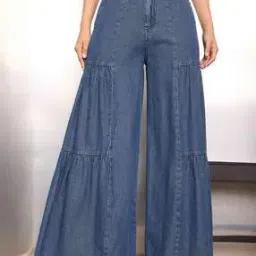 sassafras Women High-Rise Washed Flared Jeans-picture-10