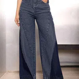 sassafras Women High-Rise Washed Flared Jeans image 1