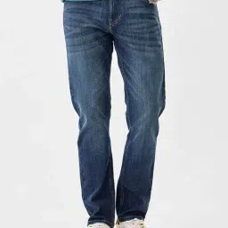 snitch Men Washed Mid-Rise Straight Jeans image 1
