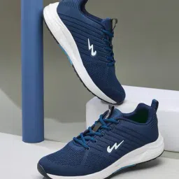 campus Men Logo Print Running Shoes with Lace Fastening  image 1