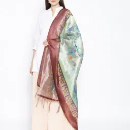 revangi Women Printed Dupatta with Tassels image 1