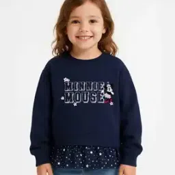nauti nati Girls Typographic Print Regular Fit Sweatshirt-picture-11