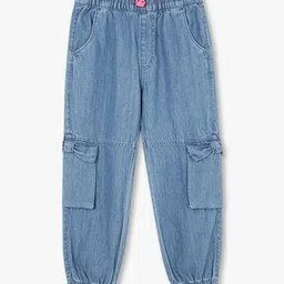 Girls Heavily Washed Jogger Jeans-image-47