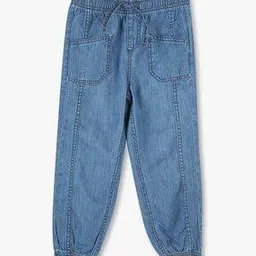 kg frendz Girls Lightly Washed Denim Jogger Jeans-picture-21