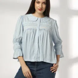 dnmx Women Striped Loose Fit Shirt image 1