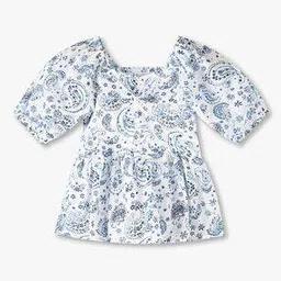kg frendz Girls Paisley Print Relaxed Fit Top-picture-17