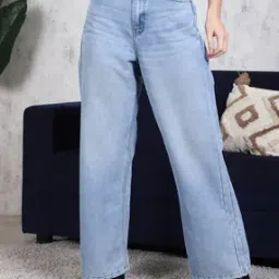 Shein Full Length Side Panelled Mid Wash Jeans-image-15