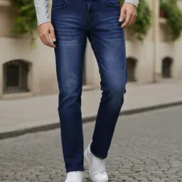 Shein Ankle Length Fly With Button Closure Mid Wash Jeans image 1