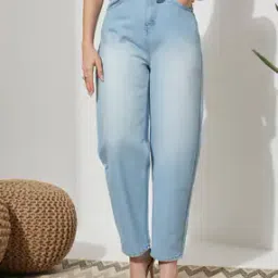 Shein Full Length Fly With Button Closure Mid Wash Jeans-picture-15