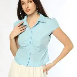 Women Ruched Regular Fit Shirt-image-70