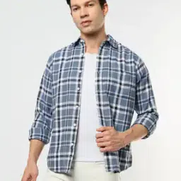 buda jeans co Checked Slim Fit Shirt with Patch Pocket-picture-32