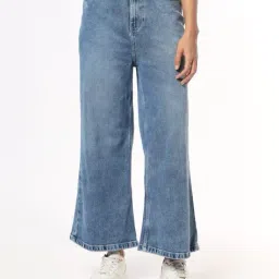 buda jeans co Lightly Washed Wide-Leg Jeans image 1