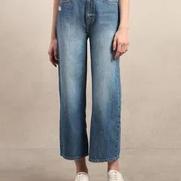 Women Mid-Wash Wide-Leg Jeans-image-46