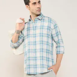 alpha tribe Men Spread-Collar Slim Fit Shirt-picture-25