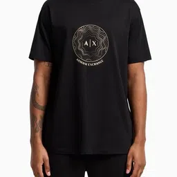 armani exchange Men Embellished Regular Fit Cotton Crew-Neck T-Shirt image 1