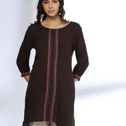 Women Embroidered Straight Kurta-image-78
