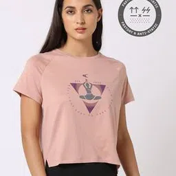 performax Yoga Chest Print Crew-Neck T-Shirt-picture-40