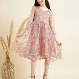 cherry & jerry Girls Embellished V-Neck Fit & Flare Dress-picture-11