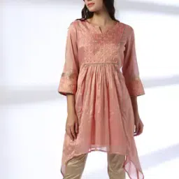 krita Women Sequinned A-Line Kurta with Dipped Hem-picture-17