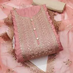 svaraa Women Embellished & Embroidery Unstitched Dress Material-picture-33