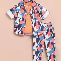 little collars Boys Stripes Suit Set image 1