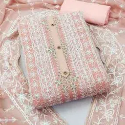 svaraa Women Embroidered 3-Piece Unstitched Dress Material-picture-15