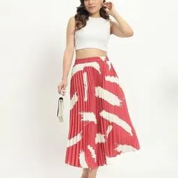 zwerlon x ag Women Accordion Pleated Flared Skirt-picture-42