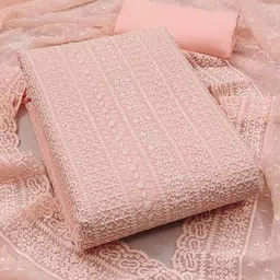 svaraa Women Printed 3-Piece Unstitched Dress Material image 1