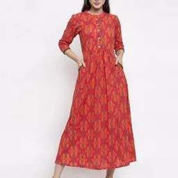 indibelle Printed  A-line Maxi Dress-picture-30