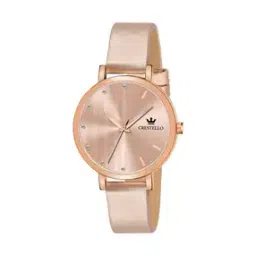 crestello Women CR-RG103-PNK Analogue Watch with Leather Strap-picture-51