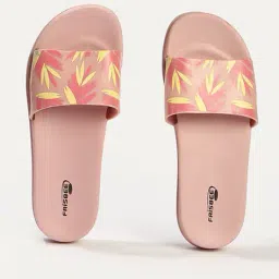 frisbee Women Leaf Print Slides image 1