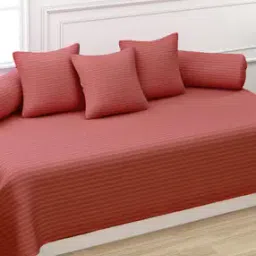 trance home linen Set of 6 Striped Cotton Diwan Set-picture-13