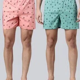 Pack of 2 Men Printed Boxers with Elasticated Waistband-image-14