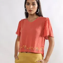 svrnaa by azorte Women V-Neck Top-picture-52
