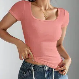 nalax designs Women Ribbed Slim Fit Square-Neck Top-picture-11