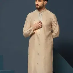 kisah Embellished Long Kurta with Mandarin Collar-picture-20