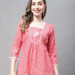 rajnandini Bandhani Print Flared Tunic-picture-33