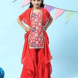 biba Floral Print Kurta Suit Set-picture-12