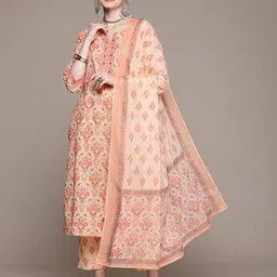 readiprint Women Block Print Straight Kurta Set-picture-40