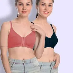 clothonics Pack of 2 Non-Wired Front-Open Bras-picture-26