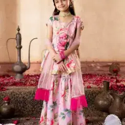 pspeaches Girls Embroidery Kurta Set-picture-39