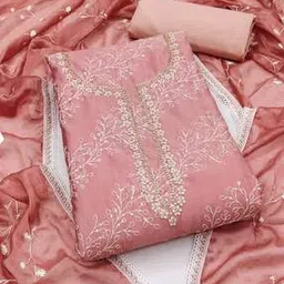 asisa Women Embroidery Unstitched Dress Material-picture-40