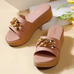 valiosaa Women Slip-On Round-Toe Heeled Sandals-picture-14