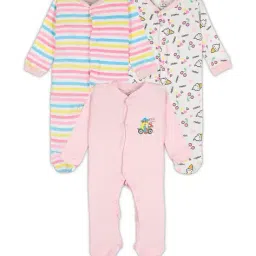 tiniberry Pack of 3 Printed Rompers image 1