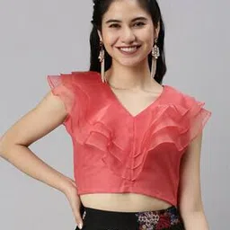 de moza Ruffled Neckline Crop Top-picture-28