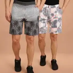 bullmer Pack of 2 Men Regular Fit Shorts-picture-11