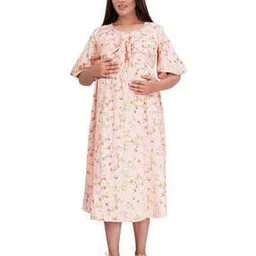 mamma's maternity Micro-Print A-line Dress-picture-39