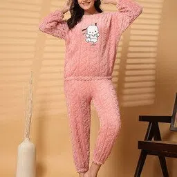 Women Knitted Top And Pyjamas Set-image-39